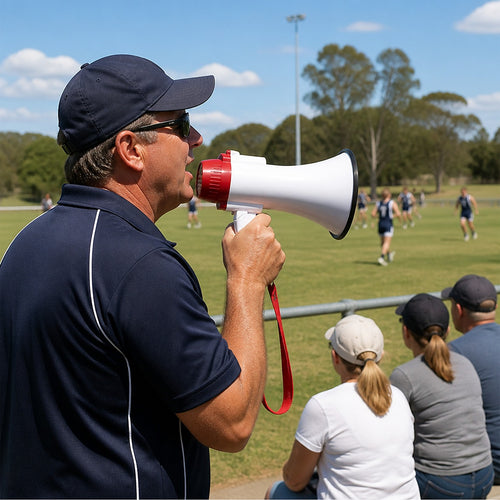 25-Watt Megaphone Bull Horn with Siren and Record Function