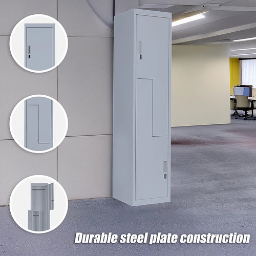 Multipurpose Locker – Grey Dual L-Shaped Door with Padlock-operated