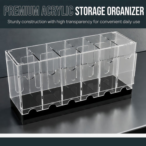6 Slot Booster Pack Dispenser Acrylic Stackable Black Base