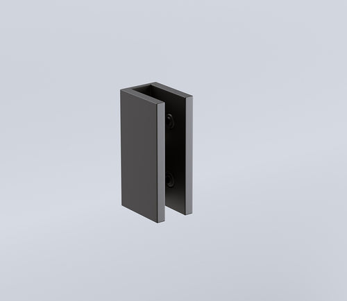 100x100cm Double Door Corner Shower Screen – Black Wall U-Brackets, SS Hinges & Square knob Handle