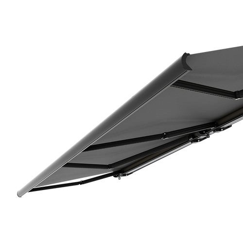 Heavy Duty Full Cassette Retractable Awning: Motorised 5.0 x 3.0m Grey Sunshade
