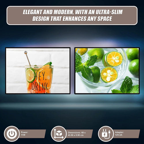 A2 LED Slim Advertising Lightbox Sign Wall-Mounted Poster Board Menu Frame