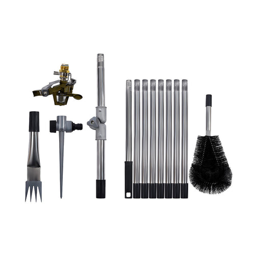 4M Telescopic Gutter Cleaning Tool Kit with Brush, Rake & Pole