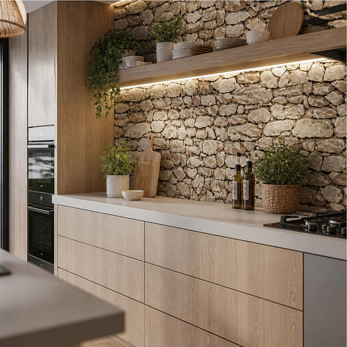Rock Brick Wallpaper – Rustic 3D Stone Look Vinyl Roll