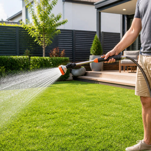 Garden Hose Wand 47cm 8 Spray Patterns Aluminium