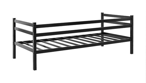 Single Daybed Metal Frame Sofa Premium Black Day Bed Steel Support
