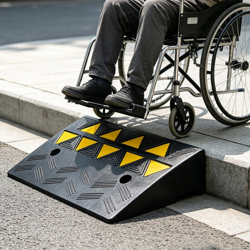 Rubber Curb Ramp 2 Pack 11cm Driveway Threshold Ramps