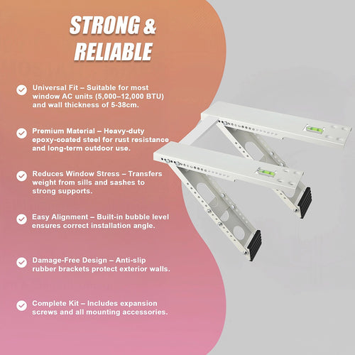 Heavy Duty Air Conditioner Bracket – Outdoor & Window AC Unit Mount Support