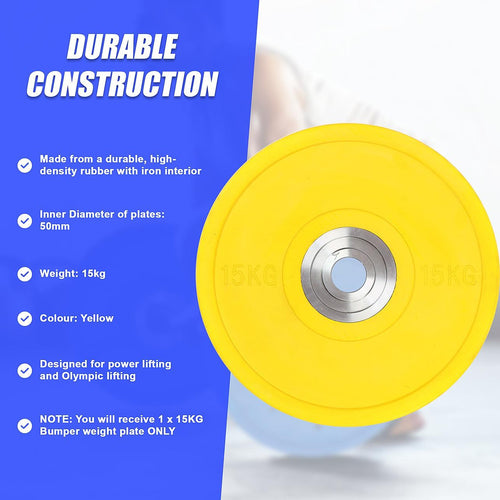 15kg PRO Olympic Rubber Bumper Weight Plate