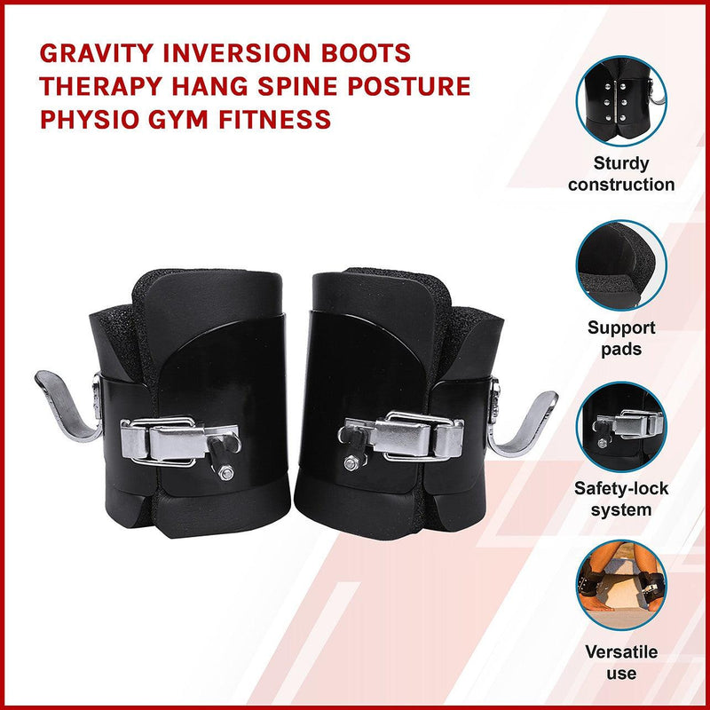 Gravity Inversion Boots Therapy Hang Spine Posture Physio Gym Fitness ...