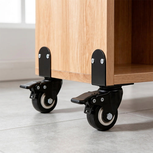 Side Mount Caster Wheels L-Shaped Heavy Duty PVC Set of 4