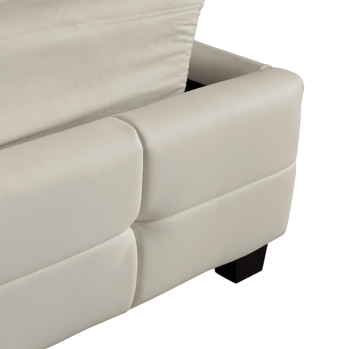 King White PU Leather Deluxe Bed Frame