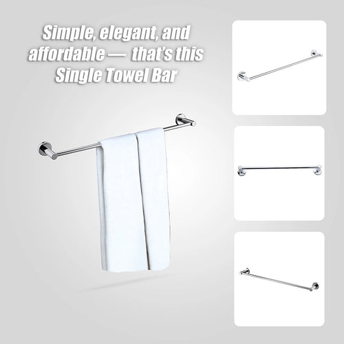 Classic Chrome Towel Bar Rail Bathroom