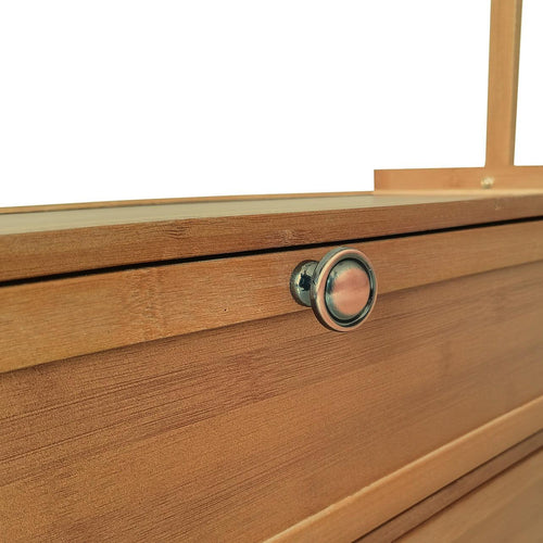 100cm Clothes Rack Stand Storage Shelves Modern Coat Tree - Dark Wood