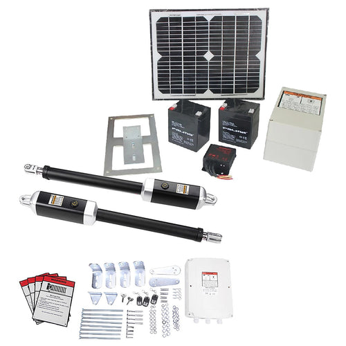 1200KG 20W Solar Double Swing Auto Motor Remote Gate Opener