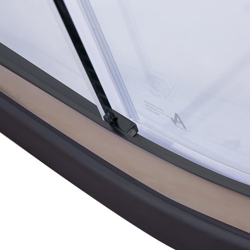 90x90cm Rounded Curved Shower Base in White