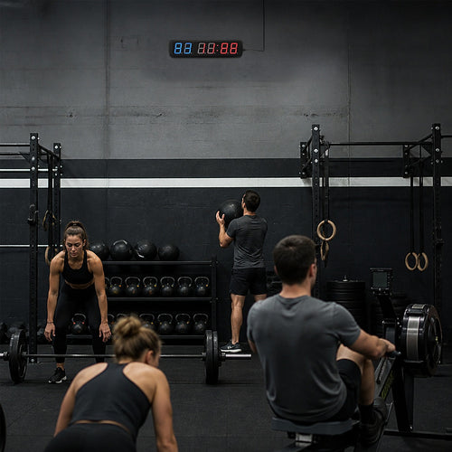 Gym Timer Clock with 6-Digit LED Display and Interval Modes