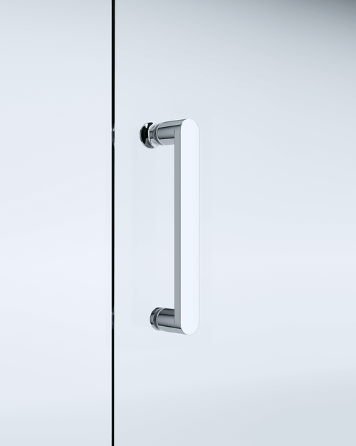 40mm Adjustable Contemporary Chrome Wall to Wall Sliding Shower Screen - 116-120cm