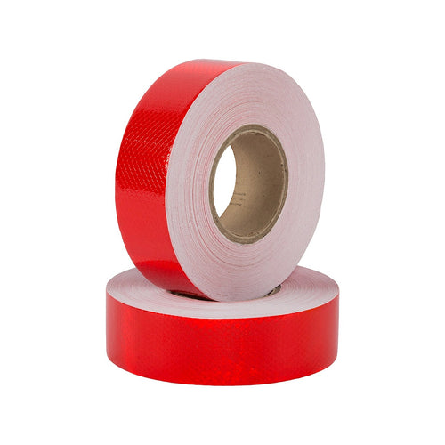 Hi Vis Reflective Tape 2 Pack 50mm x 50m 3M Adhesive Red