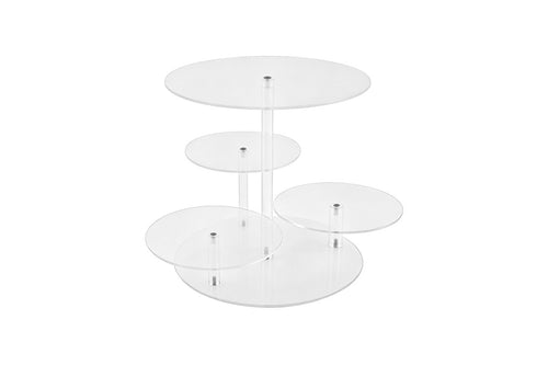 4 Tier Acrylic Cupcake Stand 30cm Clear Dessert Display Tower