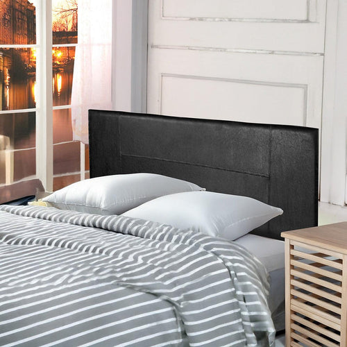 Double Black PU Leather Bed Headboard Bedhead
