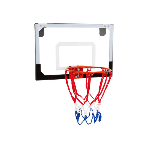 Indoor Mini Basketball Hoop Set – Door-Mounted Backboard Kit with Durable Ring & Mini Ball for Home Play