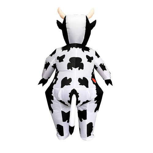 Adult Inflatable Cow Costume Blow Up Fancy Dress Halloween Party Suit