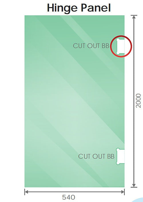 120x80cm Corner Frameless Shower Screen with Chrome Wall U-Brackets and SS Hinges, Square Double Pull Handle