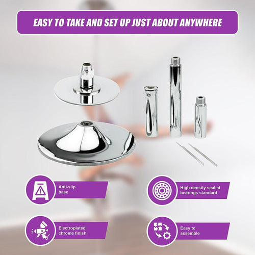 Portable Dance Spinning Pole Dancing Home Gym Fitness