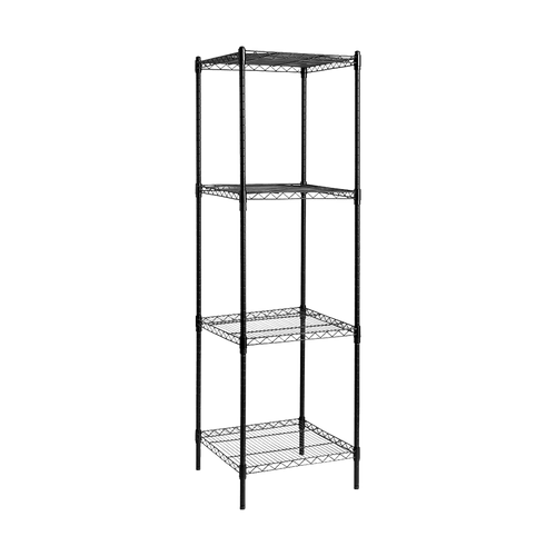 Modular Wire Storage Shelf 600 x 600 x 1800mm Steel Shelving - Baking Black Technology