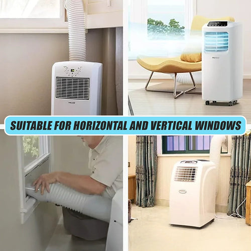 Portable Aircon Window Kit – Exhaust Hose, Adapter & Slide Plate Set for Venting