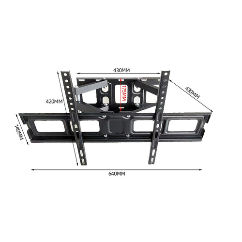 32–75" TV Full Motion Wall Mount Bracket – Adjustable Swivel & Tilt Design