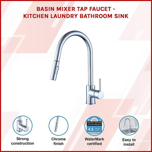  Basin Mixer Tap Faucet -Kitchen Laundry Bathroom Sink