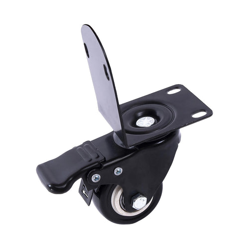 Side Mount Caster Wheels L-Shaped Heavy Duty PVC Set of 4