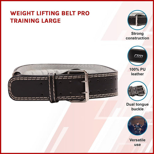 Weight Lifting Belt Pro Training - Large