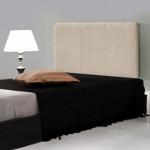 Single Beige Linen Fabric Bed Headboard Bedhead