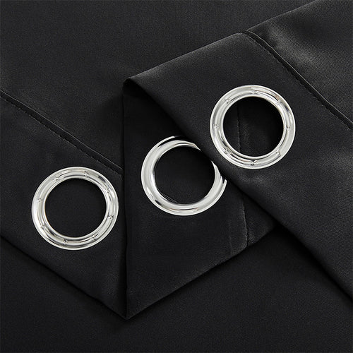 Black 2X Blockout Curtains – Blackout Window Draperies Pair with Eyelets for Bedroom 132x244cm