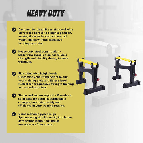 2x Deadlift Sling Racks Barbell Jack Squat Wedge Lifting Aid