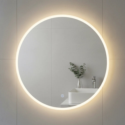 60cm Round LED Bathroom Vanity Mirror – Wall-Mounted with Touch Sensor & Colour Temp Control