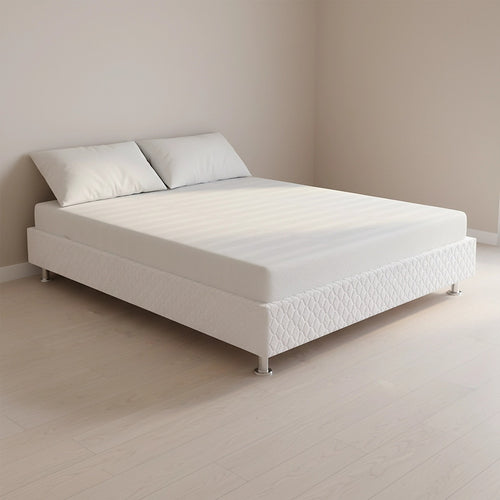 King Bed Base with Slats & Cover – Sturdy Ensemble Frame