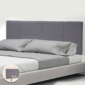 Double Grey Linen Fabric Bed Headboard Bedhead