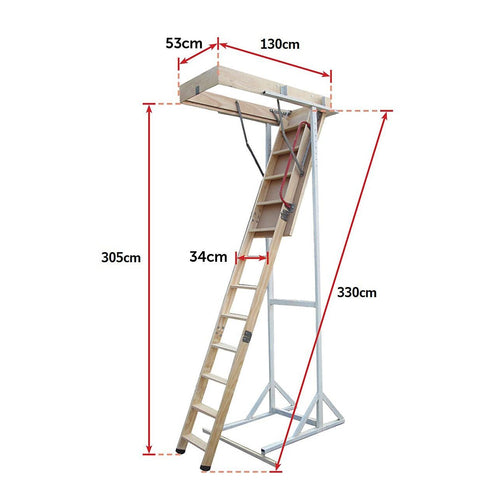 Attic Loft Ladder - 2.7m - 3.05m