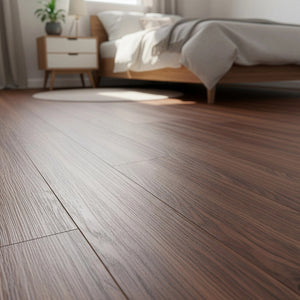 Vinyl Floor Tiles Wood Grain Teak Look  – 16 Pack Peel & Stick Flooring