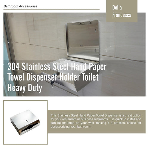 304 Stainless Steel Hand Paper Towel Dispenser Holder Toilet Heavy Duty
