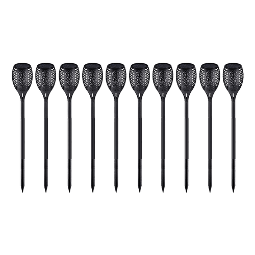 10 Pack Solar Torch Lights 96 LED Flickering Lighting Dancing Flame Garden Lamp