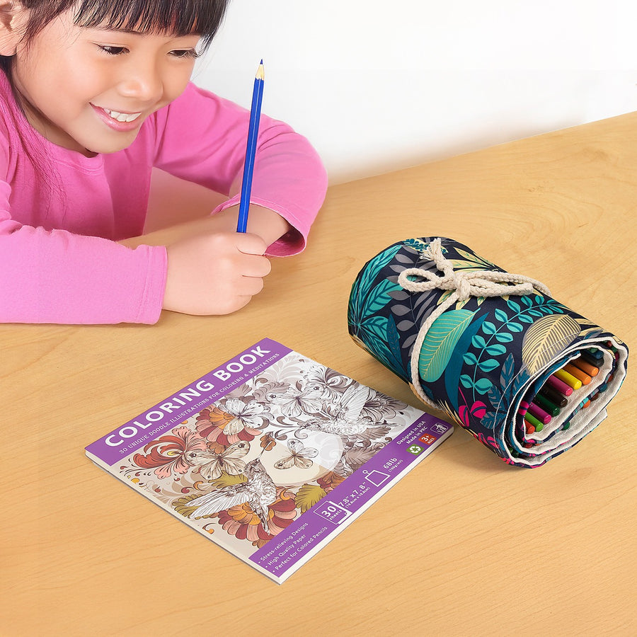 Coloured Pencils Set with 72 Shades and Colouring Book