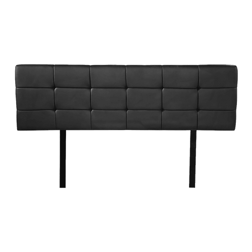 Queen PU Leather Bed Deluxe Headboard Bedhead - Black