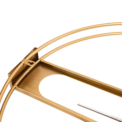 Gold Clover Metal Wall Clock