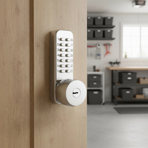 Mechanical Keyless Door Lock with Handle for Garage and Office