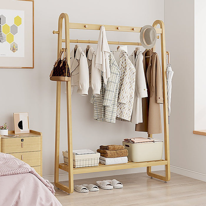 100cm Clothes Rack Slim Stylish Space Saving - Wood